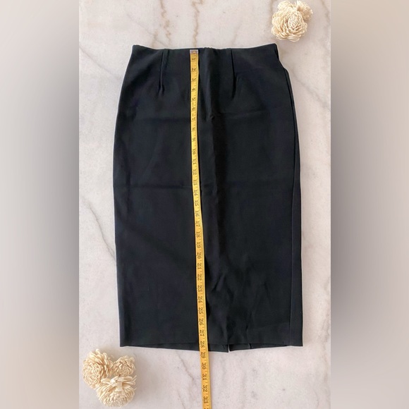 Prologue Navy Blue Midi Pull-On Pencil Skirt - Picture 3 of 7